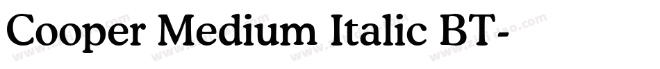 Cooper Medium Italic BT字体转换